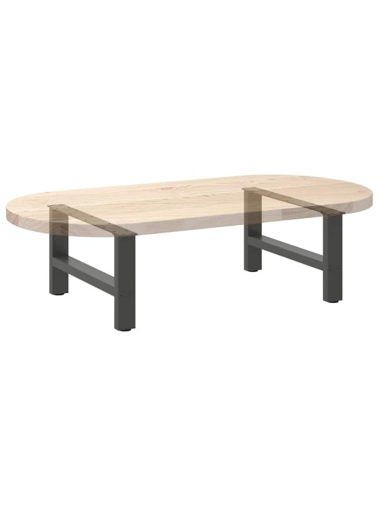Nohy konferenčního stolku antracitové 2 ks 60 x (30-31) cm ocelové