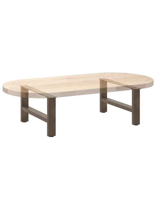 Nohy konferenčního stolku z přírodní oceli 2 ks 60 x (30-31) cm ocel