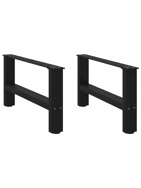 Nohy konferenčního stolku černé 2 ks 70 x (30-31) cm ocelové