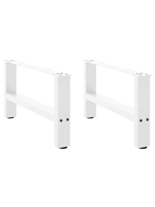 Nohy konferenčního stolku bílé 2 ks 70 x (30-31) cm ocelové