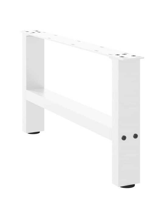 Nohy konferenčního stolku bílé 2 ks 70 x (30-31) cm ocelové