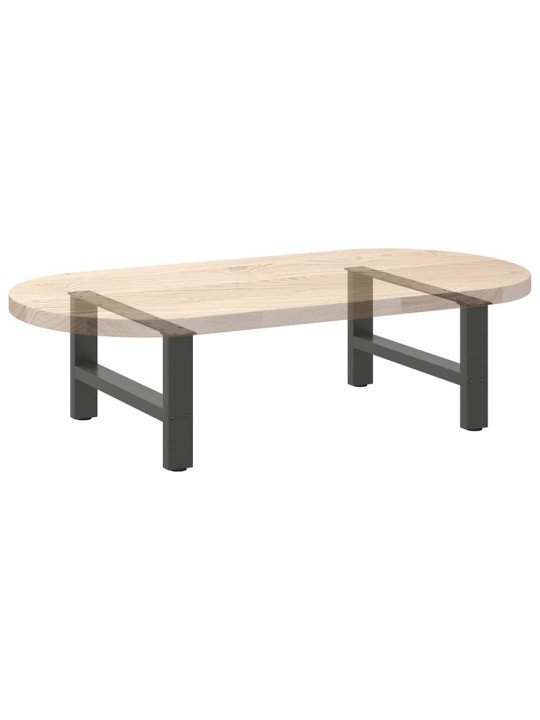 Nohy konferenčního stolku antracitové 2 ks 70 x (30-31) cm ocelové