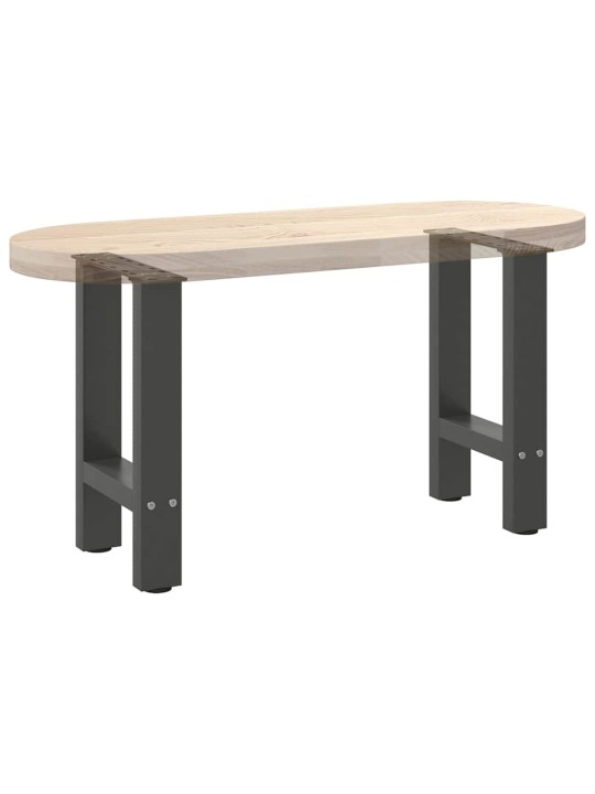 Nohy konferenčního stolku antracitové 2 ks 38 x (42-43) cm ocelové