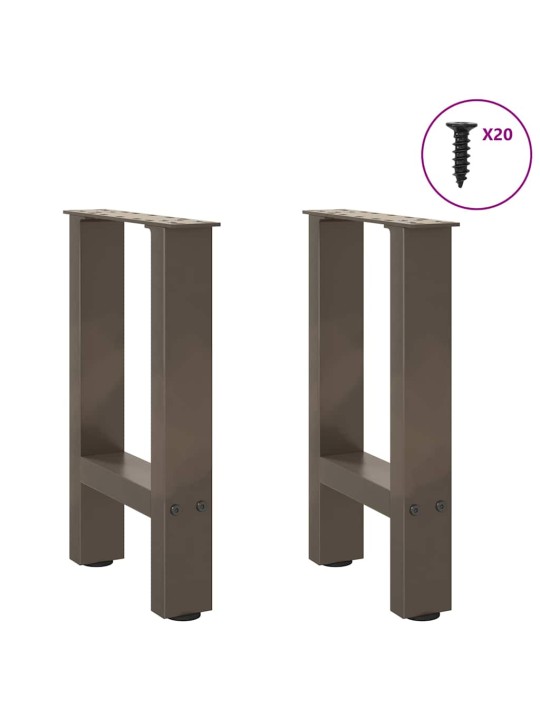 Nohy konferenčního stolku z přírodní oceli 2 ks 38 x (42-43) cm ocel