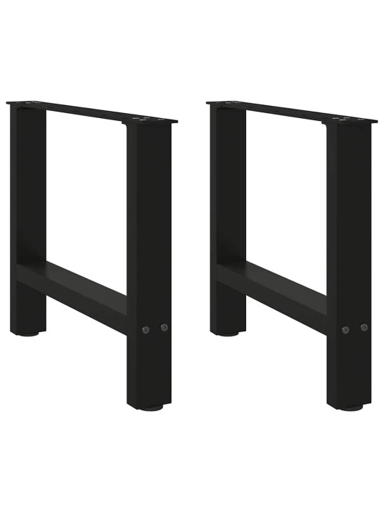 Nohy konferenčního stolku černé 2 ks 50 x (42-43) cm ocelové
