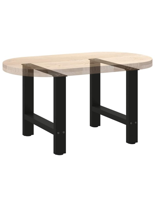 Nohy konferenčního stolku černé 2 ks 50 x (42-43) cm ocelové