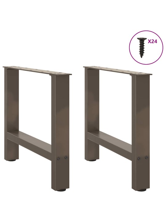 Nohy konferenčního stolku z přírodní oceli 2 ks 50 x (42-43) cm ocel