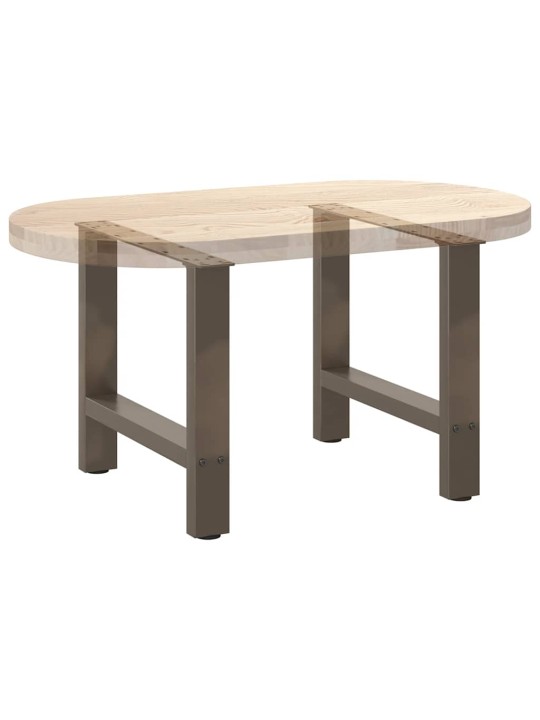 Nohy konferenčního stolku z přírodní oceli 2 ks 50 x (42-43) cm ocel