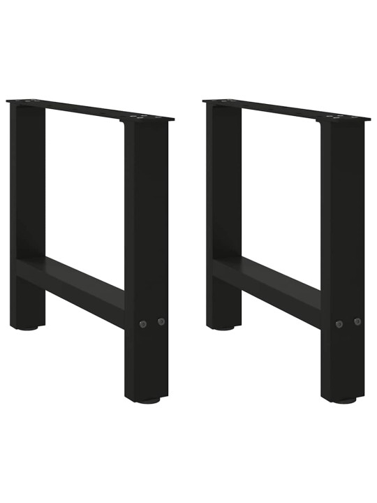 Nohy konferenčního stolku černé 2 ks 60 x (42-43) cm ocelové