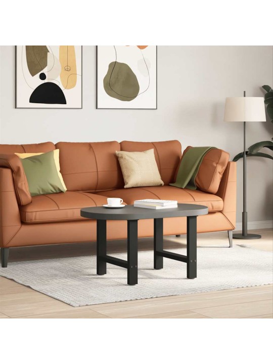 Nohy konferenčního stolku černé 2 ks 60 x (42-43) cm ocelové