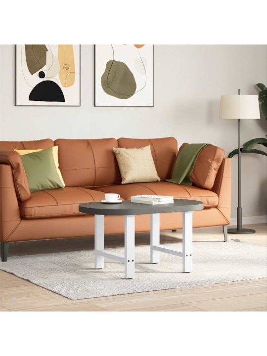 Nohy konferenčního stolku bílé 2 ks 60 x (42-43) cm ocelové