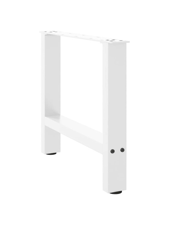 Nohy konferenčního stolku bílé 2 ks 60 x (42-43) cm ocelové
