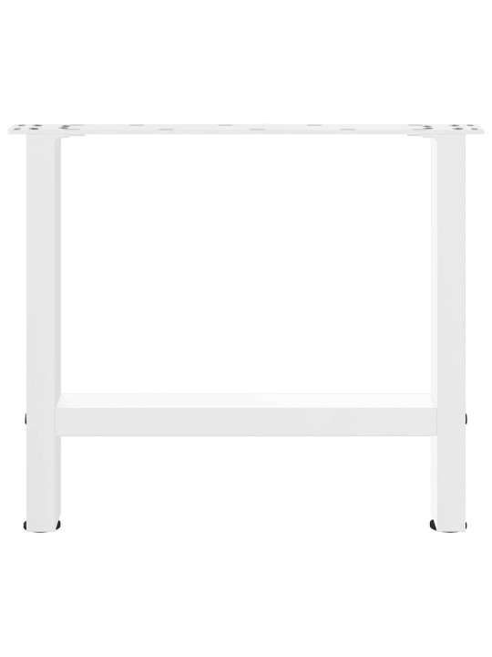 Nohy konferenčního stolku bílé 2 ks 60 x (42-43) cm ocelové