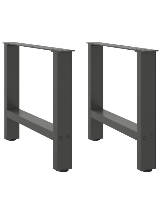 Nohy konferenčního stolku antracitové 2 ks 60 x (42-43) cm ocelové