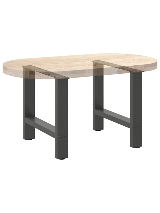 Nohy konferenčního stolku antracitové 2 ks 60 x (42-43) cm ocelové