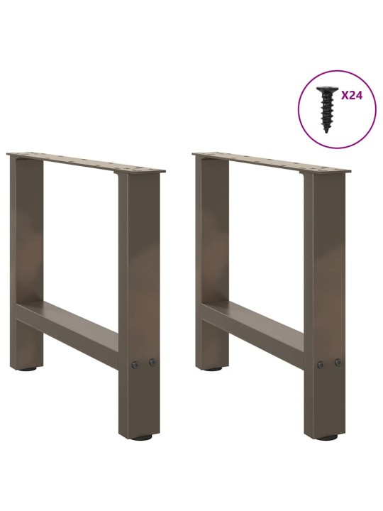Nohy konferenčního stolku z přírodní oceli 2 ks 60 x (42-43) cm ocel