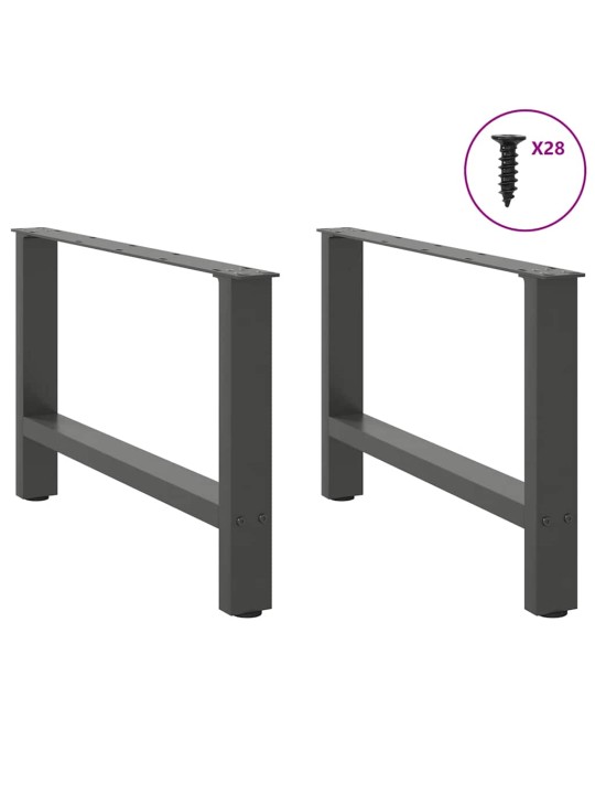 Nohy konferenčního stolku antracitové 2 ks 70 x (42-43) cm ocelové