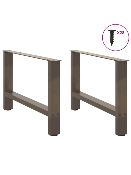 Nohy konferenčního stolku z přírodní oceli 2 ks 70 x (42-43) cm ocel