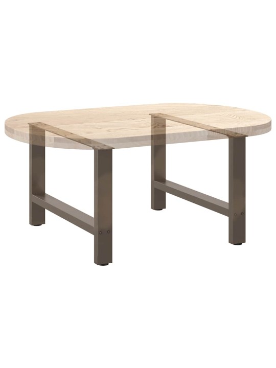 Nohy konferenčního stolku z přírodní oceli 2 ks 70 x (42-43) cm ocel