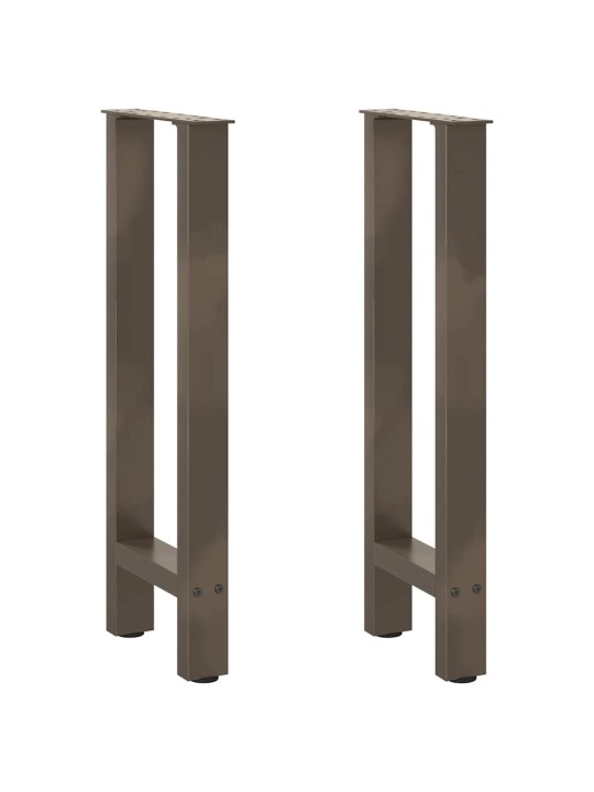 Nohy konzolového stolku z přírodní oceli 2 ks 28 x (72-73) cm ocel