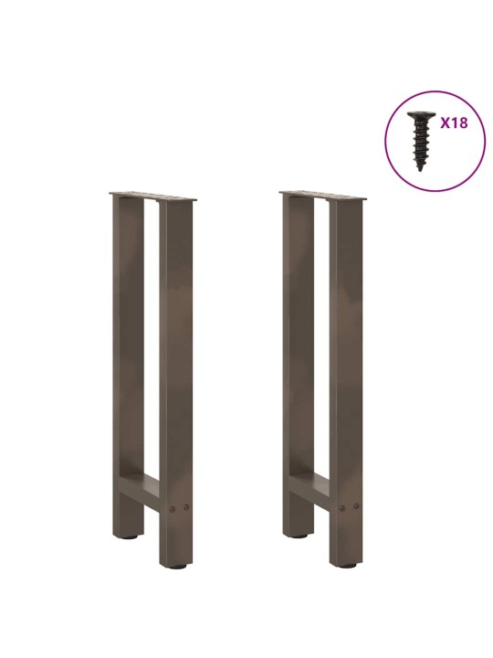 Nohy konzolového stolku z přírodní oceli 2 ks 28 x (72-73) cm ocel