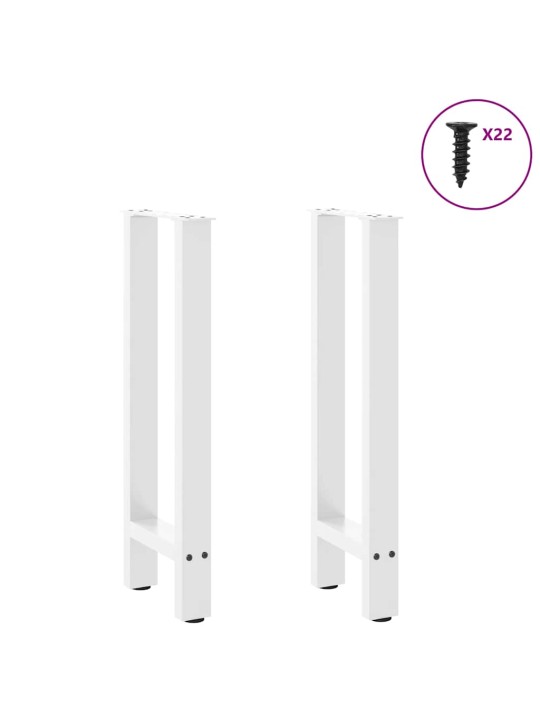 Nohy konzolového stolku bílé 2 ks 38 x (72-73) cm ocelové