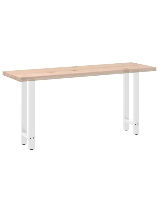Nohy konzolového stolku bílé 2 ks 38 x (72-73) cm ocelové