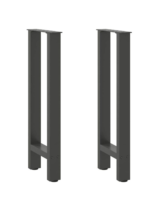 Nohy konzolového stolku antracitové 2 ks 38 x (72-73) cm ocelové