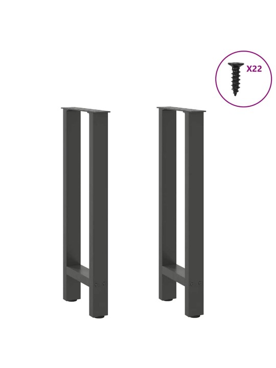 Nohy konzolového stolku antracitové 2 ks 38 x (72-73) cm ocelové
