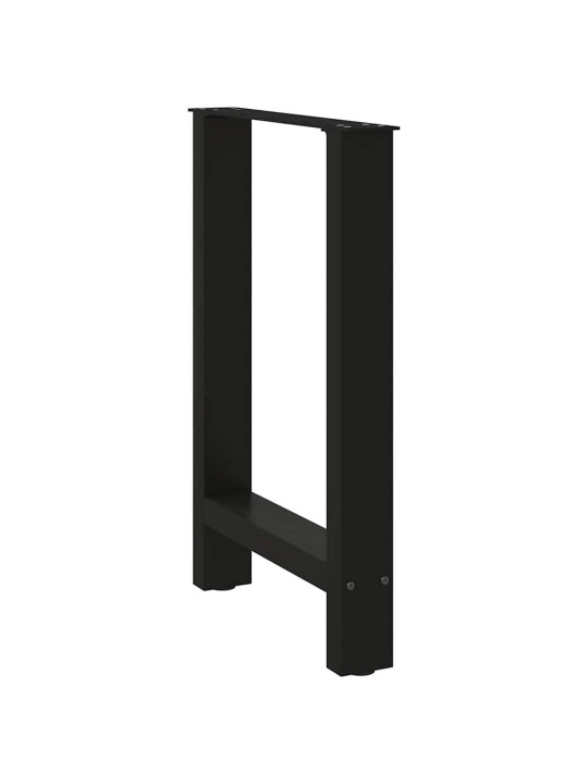 Nohy k jídelnímu stolu černé 2 ks 50 x (72-73) cm ocelové