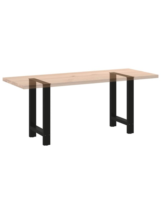 Nohy k jídelnímu stolu černé 2 ks 50 x (72-73) cm ocelové