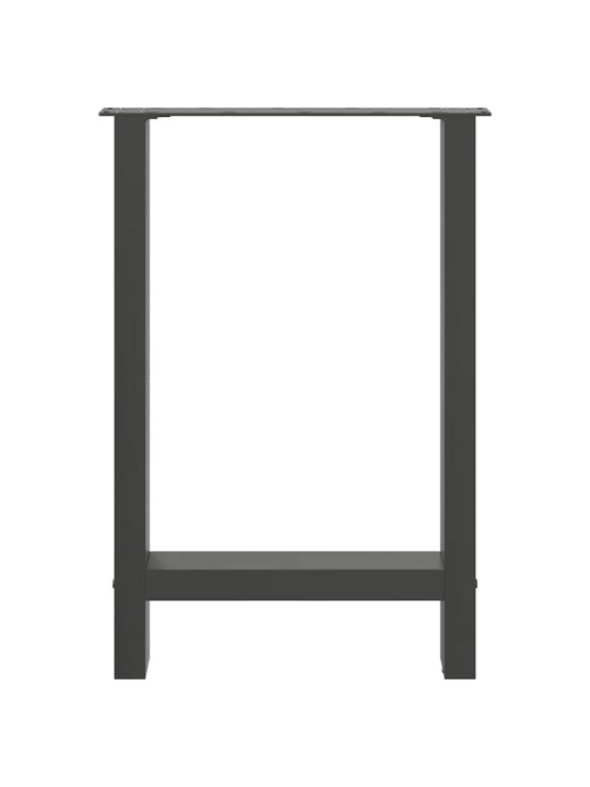 Nohy k jídelnímu stolu antracitové 2 ks 50 x (72-73) cm ocelové