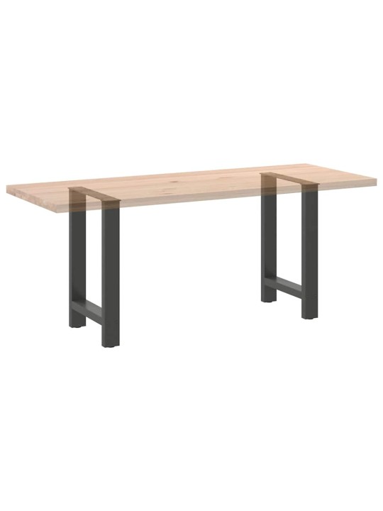 Nohy k jídelnímu stolu antracitové 2 ks 50 x (72-73) cm ocelové