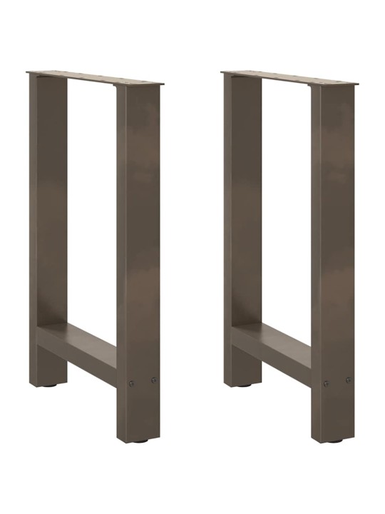 Nohy k jídelnímu stolu z přírodní oceli 2 ks 50 x (72-73) cm ocel