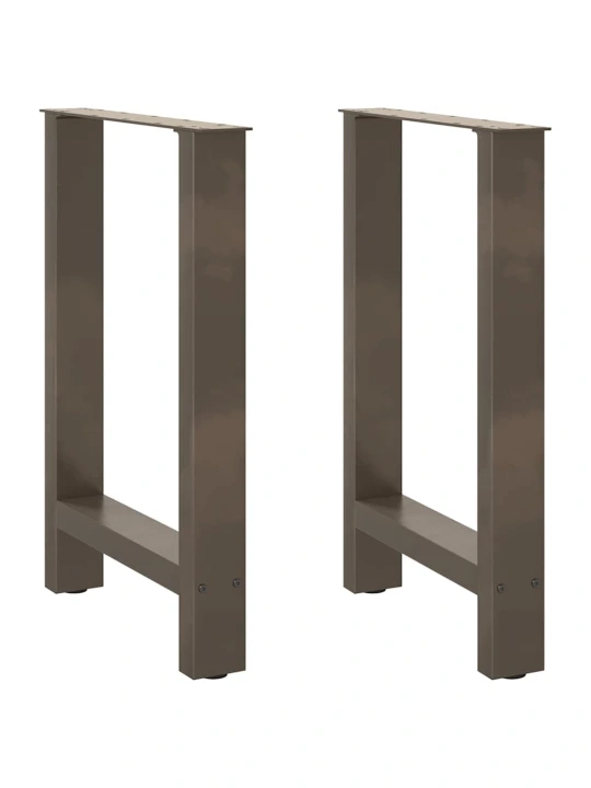 Nohy k jídelnímu stolu z přírodní oceli 2 ks 50 x (72-73) cm ocel