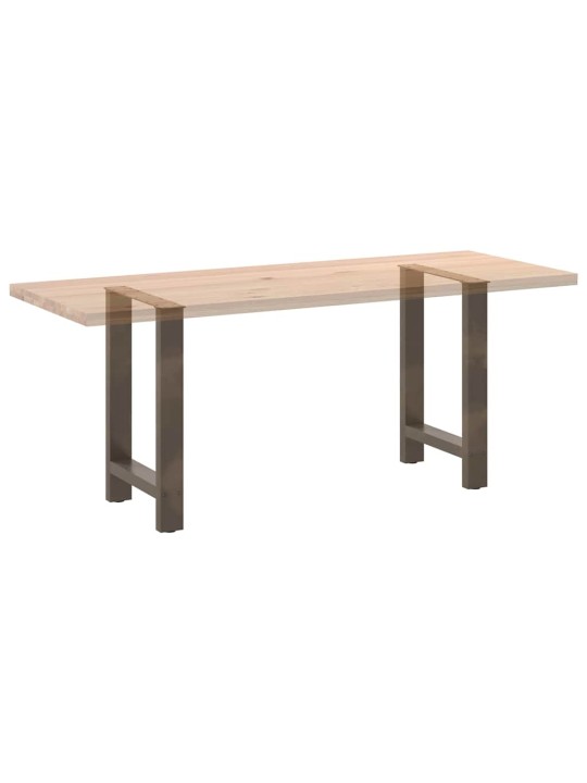 Nohy k jídelnímu stolu z přírodní oceli 2 ks 50 x (72-73) cm ocel