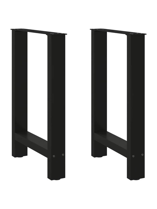 Nohy k jídelnímu stolu černé 2 ks 60 x (72-73) cm ocelové