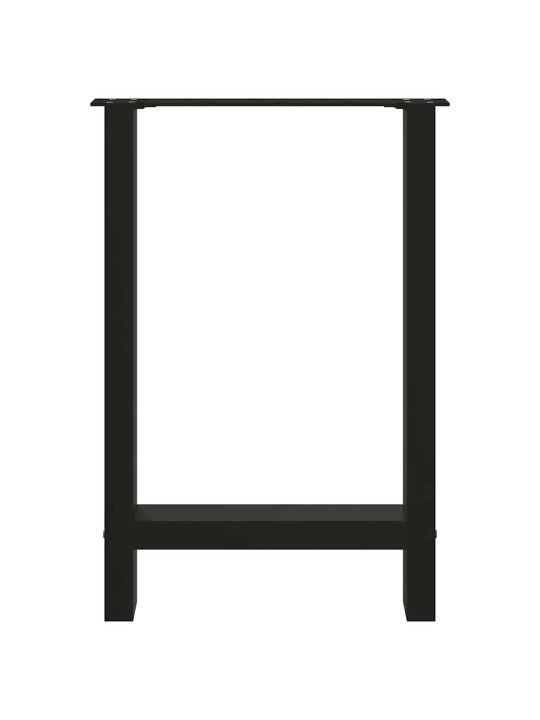 Nohy k jídelnímu stolu černé 2 ks 60 x (72-73) cm ocelové