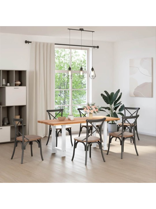 Nohy k jídelnímu stolu bílé 2 ks 60 x (72-73) cm ocelové
