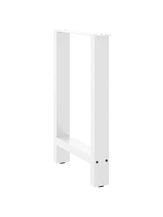 Nohy k jídelnímu stolu bílé 2 ks 60 x (72-73) cm ocelové