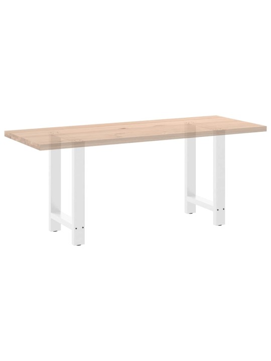 Nohy k jídelnímu stolu bílé 2 ks 60 x (72-73) cm ocelové