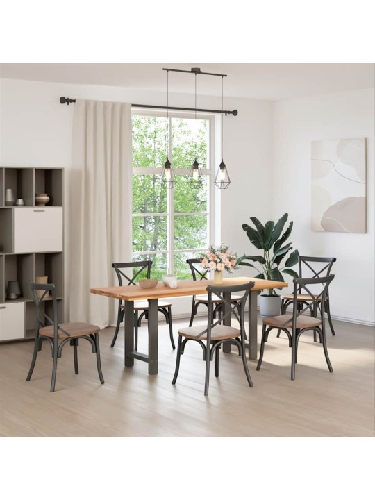 Nohy k jídelnímu stolu antracitové 2 ks 60 x (72-73) cm ocelové