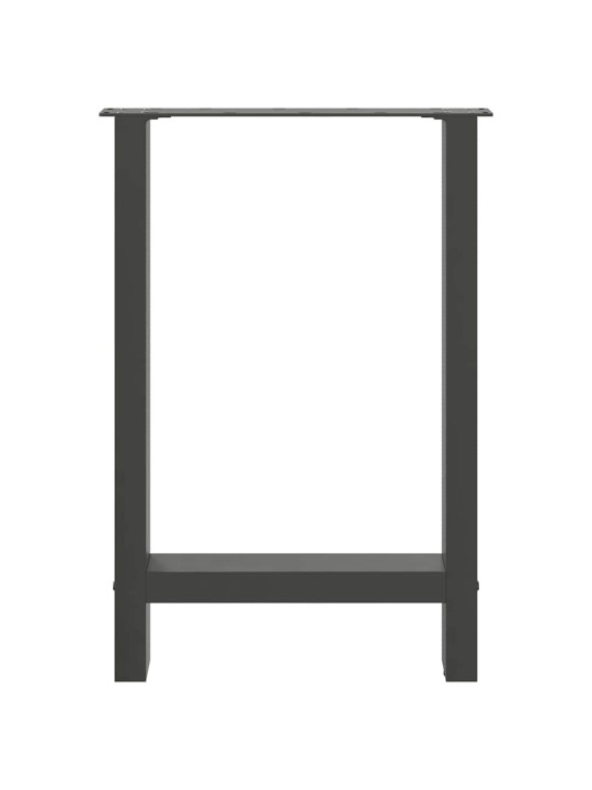 Nohy k jídelnímu stolu antracitové 2 ks 60 x (72-73) cm ocelové
