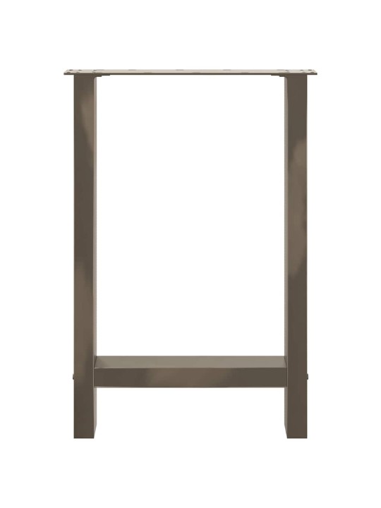Nohy k jídelnímu stolu z přírodní oceli 2 ks 60 x (72-73) cm ocel