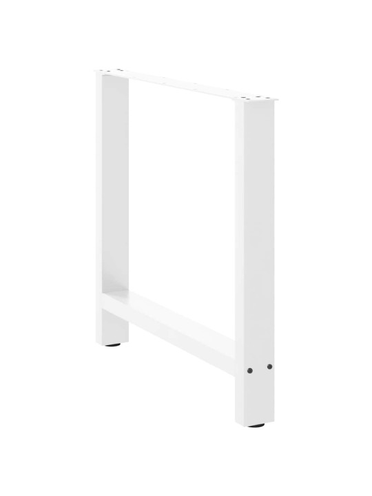 Nohy k jídelnímu stolu bílé 2 ks 70 x (72-73) cm ocelové