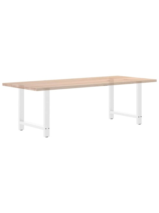 Nohy k jídelnímu stolu bílé 2 ks 70 x (72-73) cm ocelové