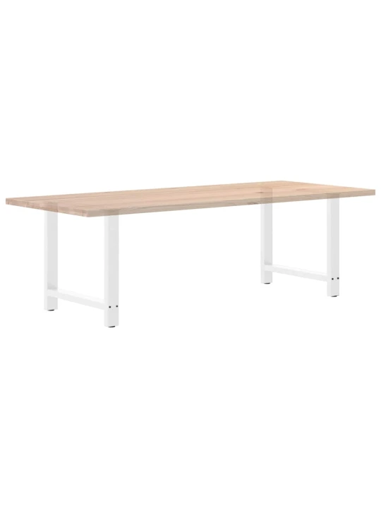 Nohy k jídelnímu stolu bílé 2 ks 70 x (72-73) cm ocelové