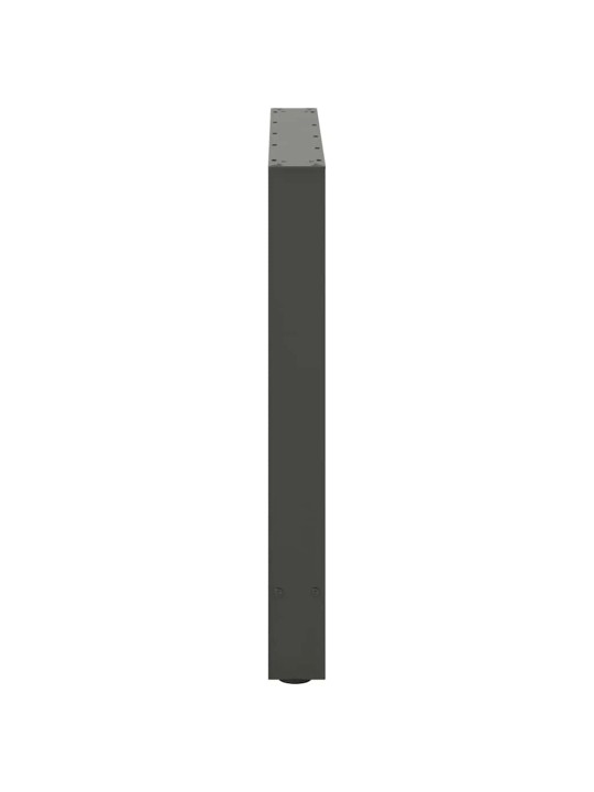 Nohy k jídelnímu stolu antracitové 2 ks 70 x (72-73) cm ocelové