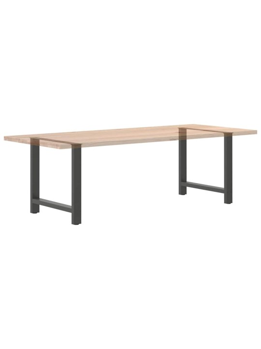 Nohy k jídelnímu stolu antracitové 2 ks 70 x (72-73) cm ocelové