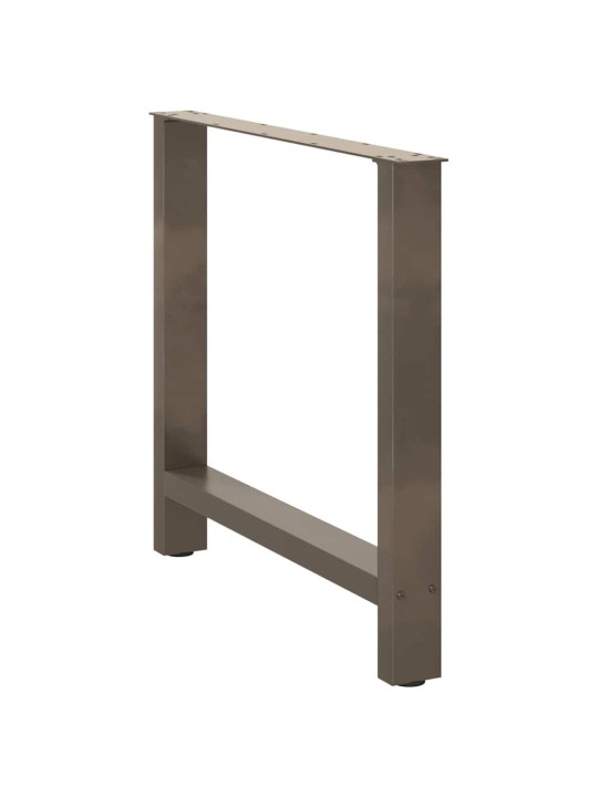 Nohy k jídelnímu stolu z přírodní oceli 2 ks 80 x (72-73) cm ocel
